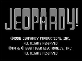 Title screen of Jeopardy! on the Tiger Game.com.